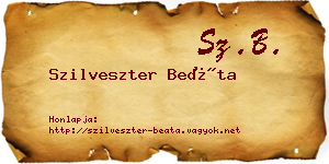 Szilveszter Beáta névjegykártya